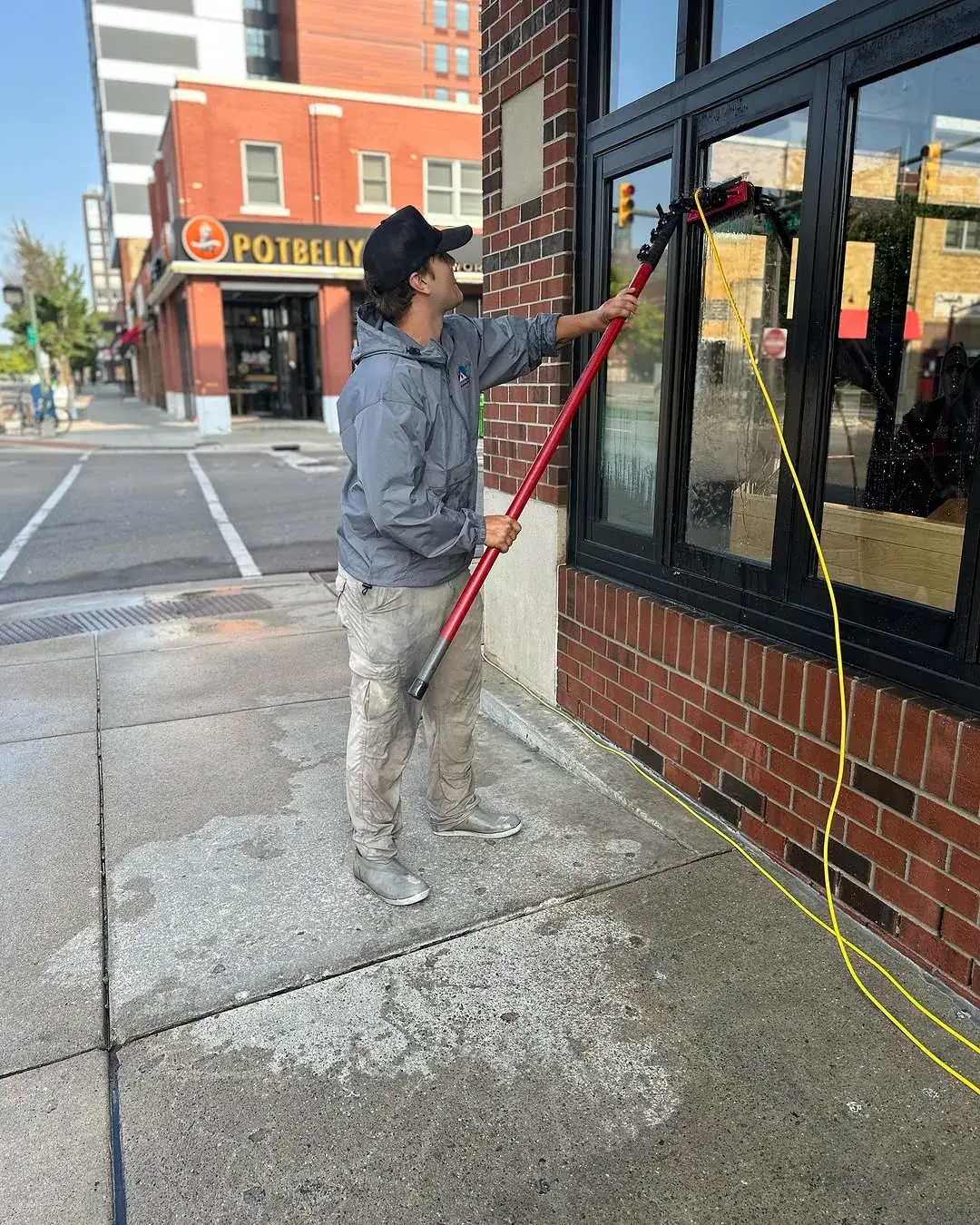 Sidewalk cleaning